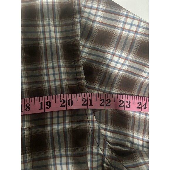 Rough Stock Panhandle Shirt Mens XL Brown Plaid Western Button Up Cowboy ROD3009 - Picture 7 of 8